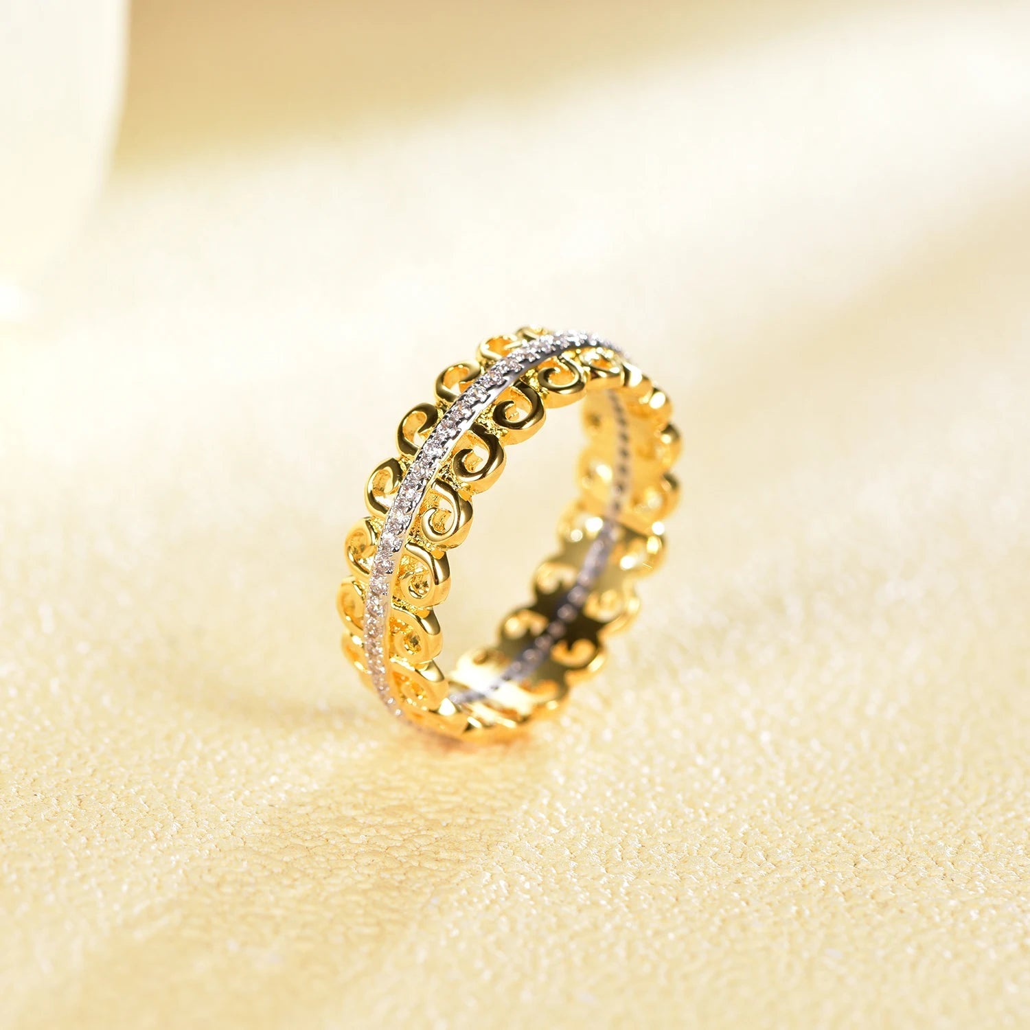 Hot Selling 14&18K Plated Jewelry Design Jewelry Gold Wedding Woman Man Ring Gold Wedding Fashion Woman Jewelry Ring Kirin Jewelry