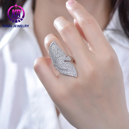 Hot Selling Personality New Design 925 Sterling Silver Ring 3A Cubic Zirconia For Women Wedding Engagement Jewelry Kirin Jewelry