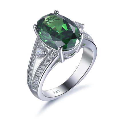 Hot sale custom fashion jewerly 925 sterling silver emerald ring jewelry wholesale for women diamond ring Kirin Jewelry