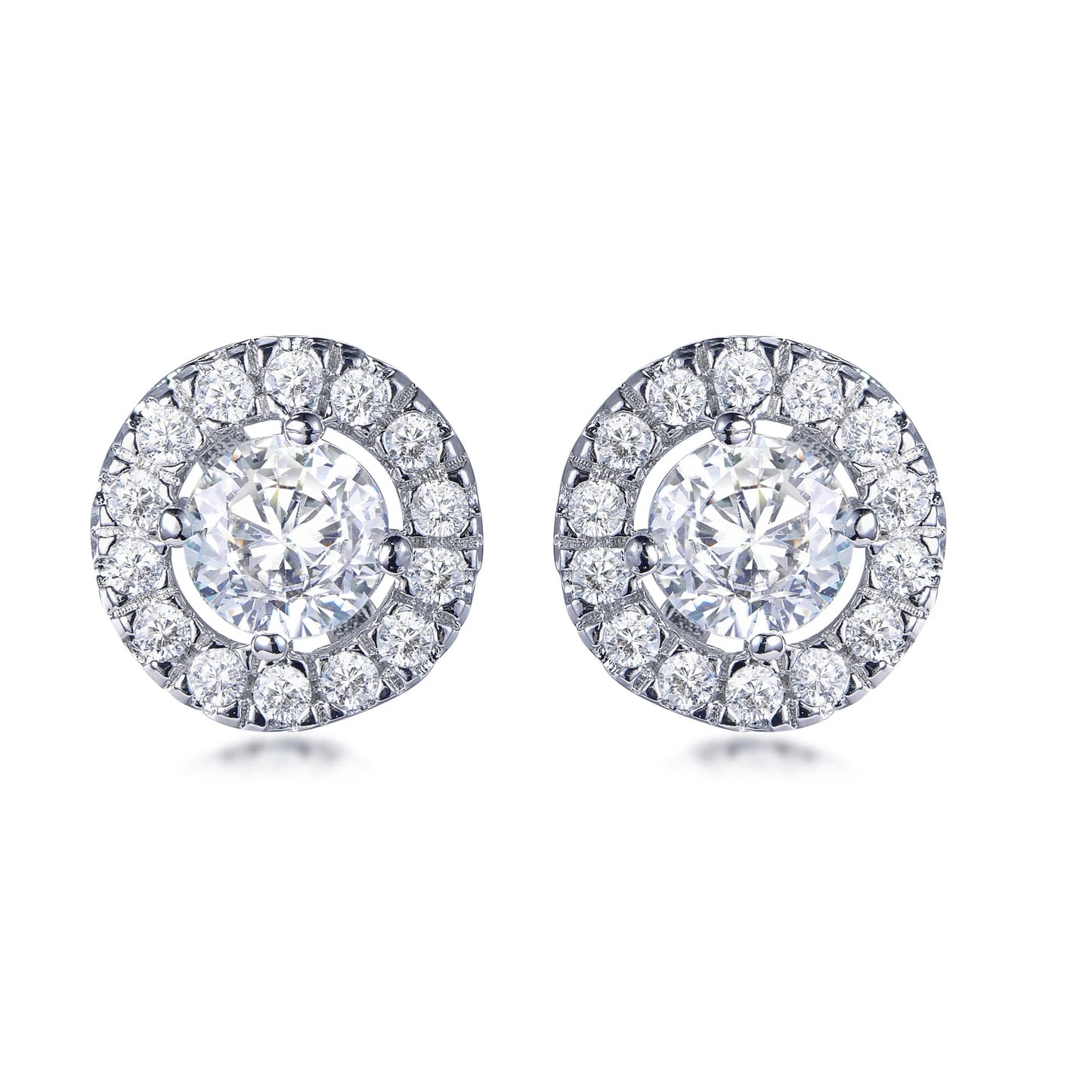 Hot sale diamond jewelry 925 sterling silver AAA zircon stud earrings for women s925 stud earring Kirin Jewelry