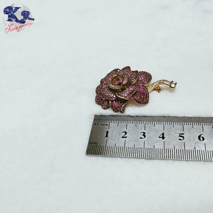 Hot selling very popular gold plated silver flower brooch Kirin Jewelry