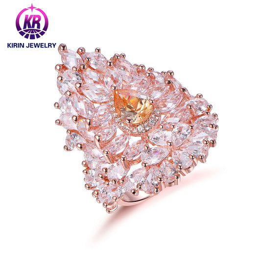 Jewelry Engagement Ring Women's Vintage Rose Gold wholesale diamonds Ring Couple Wedding Ring 925 Sterling Silver Kirin Jewelry