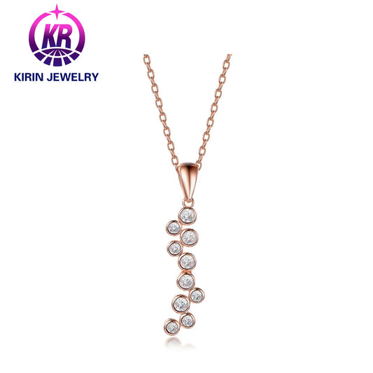 Jewelry Manufacturer 925 Sterling Silver Rose Gold Pendant Necklace Women Accessories Fine Jewelry Wholesale Kirin Jewelry
