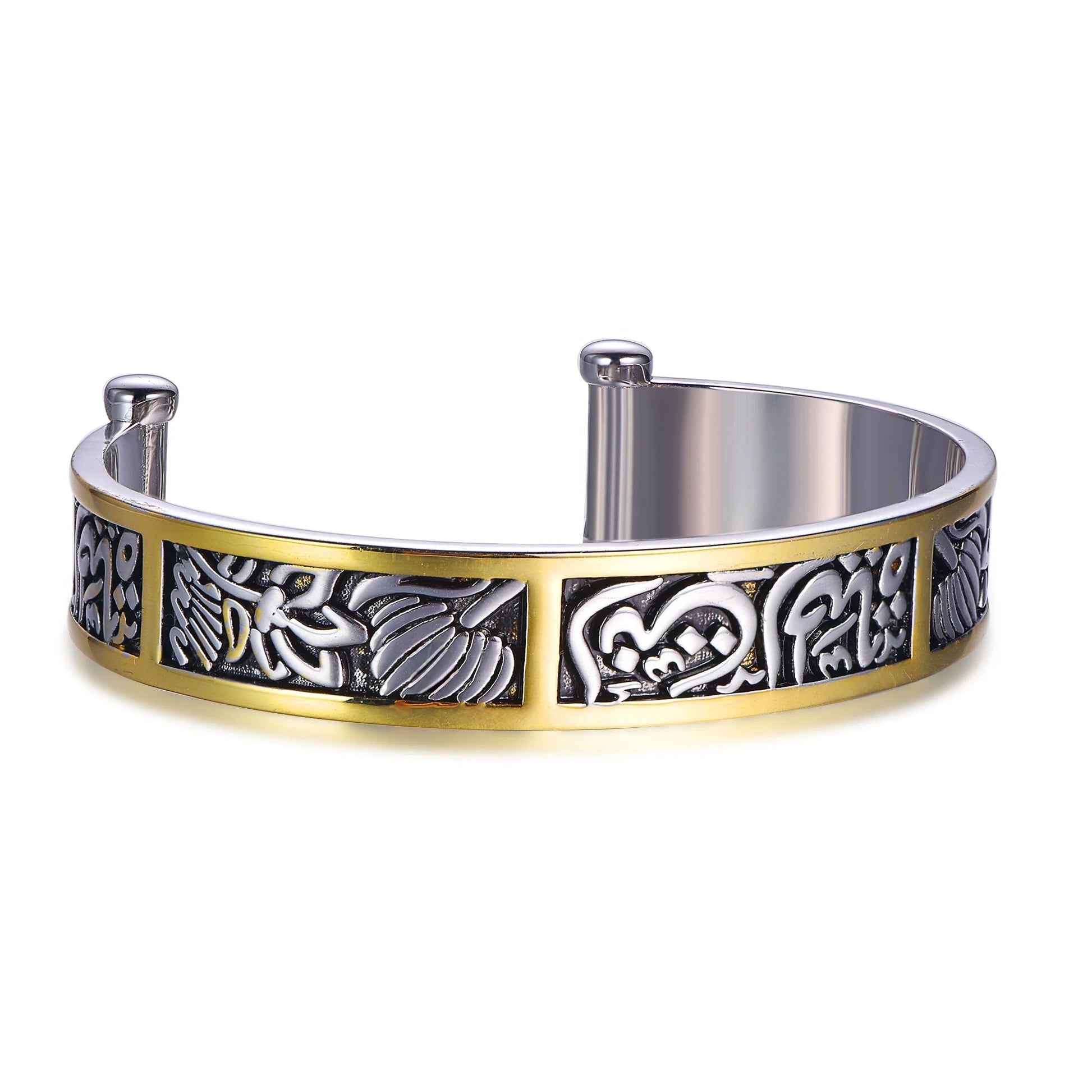 Lucky Charms Amulets Bracelet Vintage Pattern Bracelet Viking Jewelry Adjustable Cuff Bangle for Women Cuff Bracelet Bangle Kirin Jewelry