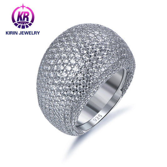 Luxury Fashion Diamond Rings 925 Sterling Silver Full Diamond Design 3A Cubic Zirconia For Woman Men Wedding Rings Kirin Jewelry