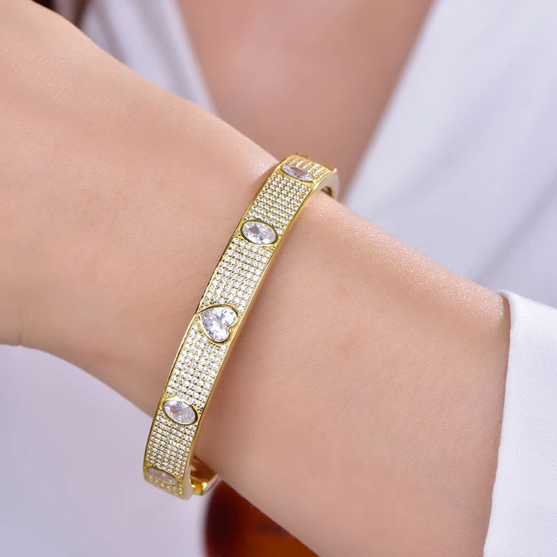 New Arrival CZ Stone Fashion Women Bangle Kirin Jewelry