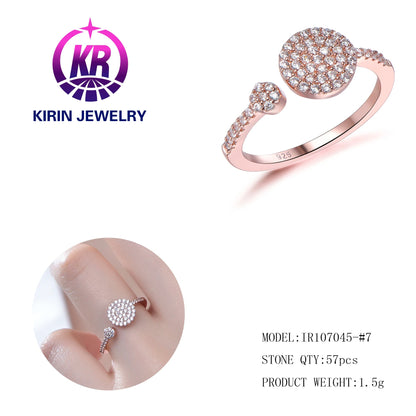 New Exquisite Geometric Round Rings Jewelry Women Fashion Temperament Simple Jewelry Open Ring Kirin Jewelry