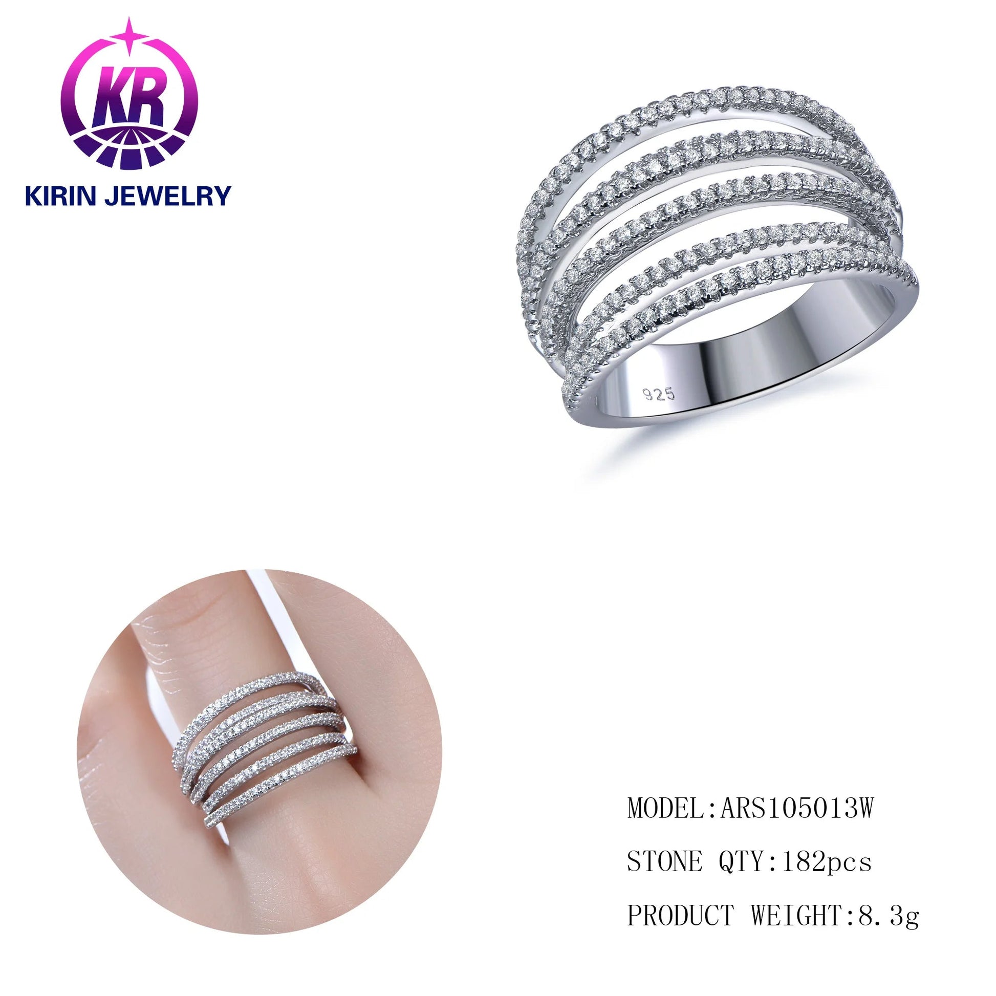 New Jewelry Design Custom Ring 925 Sterling Silver Engagement Wedding Ring Rings Jewelry Women Kirin Jewelry