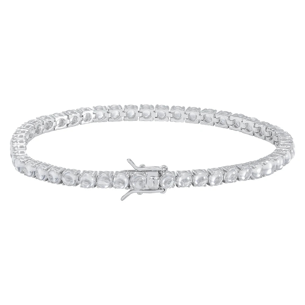 New Trendy 925 Sterling Silver 2mm 3mm 4mm White Cz Cubic Zirconia Tennis Bracelet Kirin Jewelry