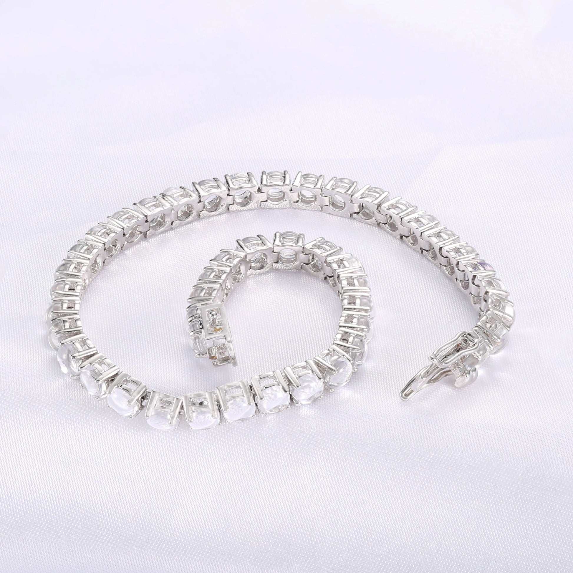 New Trendy 925 Sterling Silver 2mm 3mm 4mm White Cz Cubic Zirconia Tennis Bracelet Kirin Jewelry