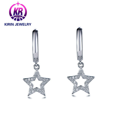 New quality fashion jewelry earrings popular minimalist 925 Sterling Silver star drop earring Kirin Jewelry