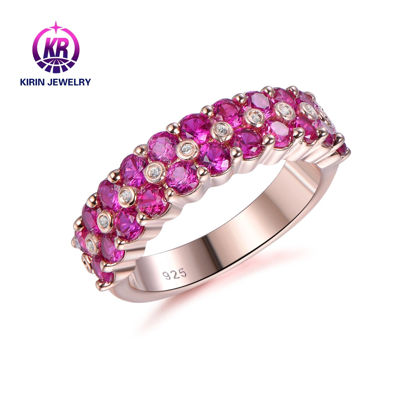 Purple Diamond Anniversary Ring 925 Sterling Silver Women Wedding Engagement Cubic Zirconia Cz Diamond Women Ring Kirin Jewelry