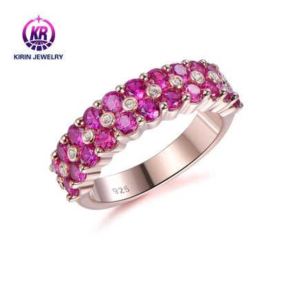 Purple Diamond Anniversary Ring 925 Sterling Silver Women Wedding Engagement Cubic Zirconia Cz Diamond Women Ring Kirin Jewelry