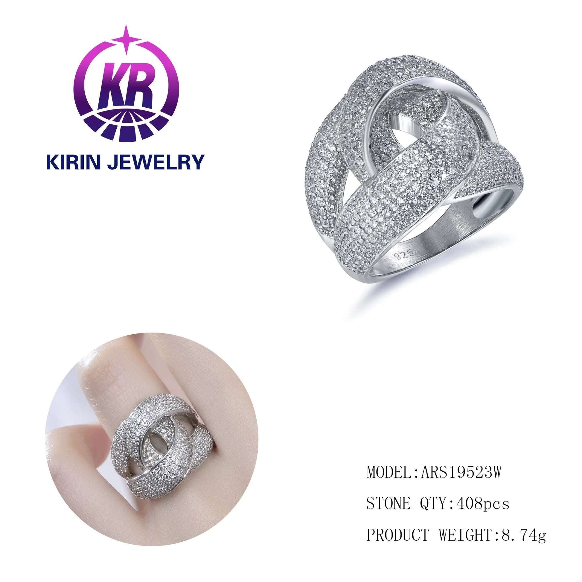 Ring wholesalers 3A White jewerly Cubic Zircon gem stone loose diamonds ring Engagement Ring Jewelry Silver 925 Rings for Women ring wedding Jewelry Store Kirin Jewelry