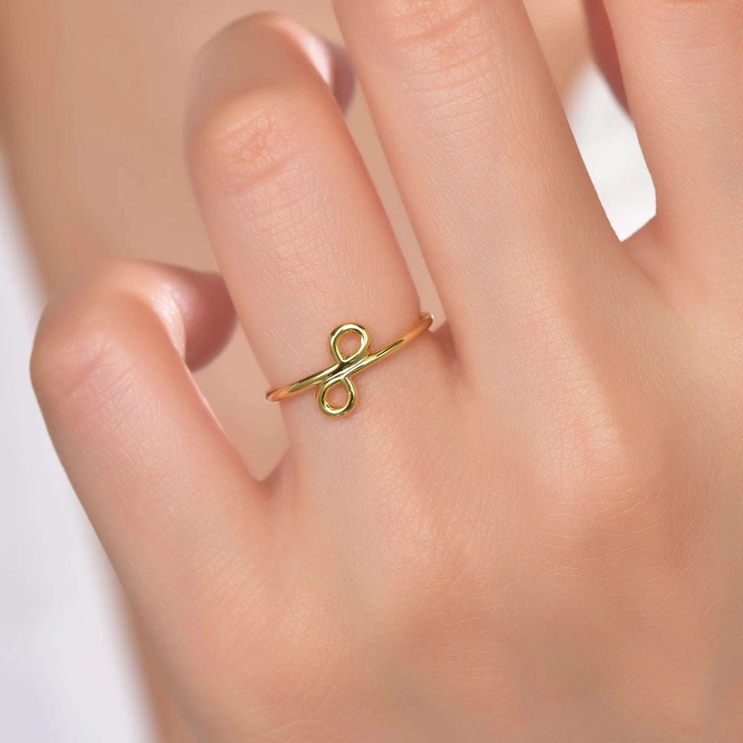 Wholesale Gold Plated Infinity Symbol Band Ring Jewelry