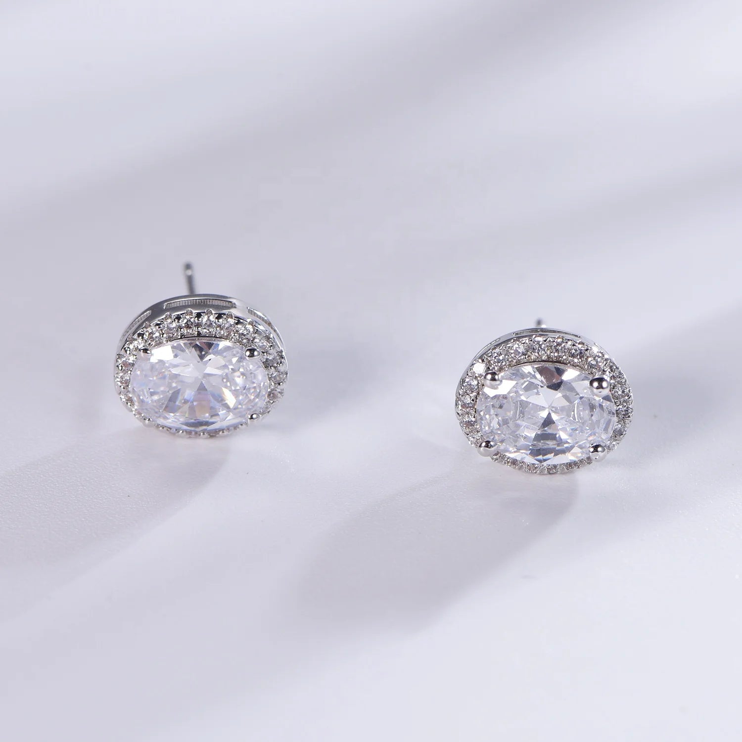 Sterling silver earrings 925 Stud Ear rings Hypoallergenic Cubic Zirconia CZ Earrings 3-8mm Stud Earrings Kirin Jewelry