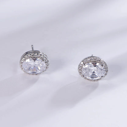 Sterling silver earrings 925 Stud Ear rings Hypoallergenic Cubic Zirconia CZ Earrings 3-8mm Stud Earrings Kirin Jewelry