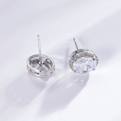 Sterling silver earrings 925 Stud Ear rings Hypoallergenic Cubic Zirconia CZ Earrings 3-8mm Stud Earrings Kirin Jewelry
