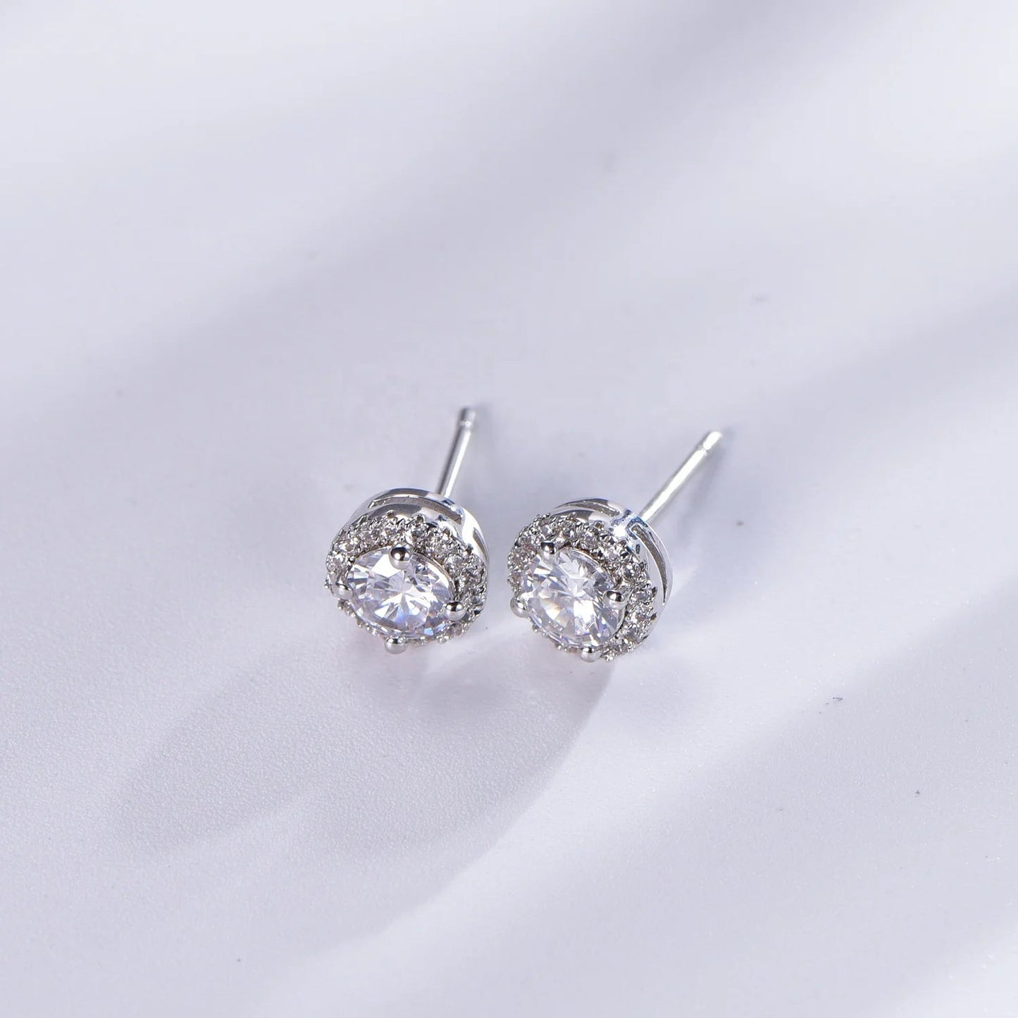 Sterling silver earrings 925 iced out earrings 925 sterling silver stud earrings Kirin Jewelry