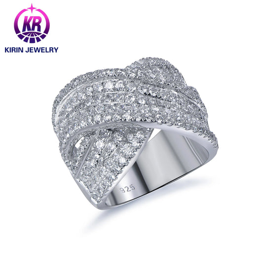 Supplier Jewelry Design 925 Sterling Silver quality Zircon Cubic Zirconia Ring Customized Wedding Engagement Ring Kirin Jewelry