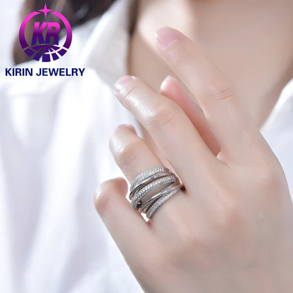 Supplier Jewelry Design CZ Stones 3A quality Zircon Cubic Zirconia  Ring Customized Wedding Engagement Ring Kirin Jewelry