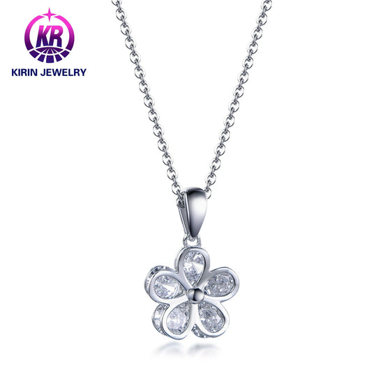 Trendy Necklace Fashion 925 Sterling Silver Sakura Necklace Jewelry Sakura Pendant Necklace Ladies Kirin Jewelry