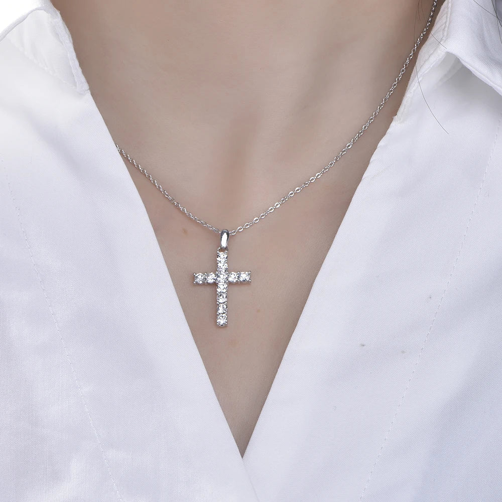 Trendy Popular Jewelry 925 Sterling Silver Necklace Cross Pendant Necklace For Women Kirin Jewelry