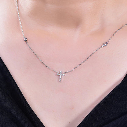 Trendy Popular Jewelry 925 Sterling Silver Necklace Cross Pendant Necklace For Women Kirin Jewelry