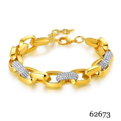 Wax Setting White Zircon Jewelry New Model Cross Charm Gold Plated  Bracelet For Unisex 2020 Kirin Jewelry