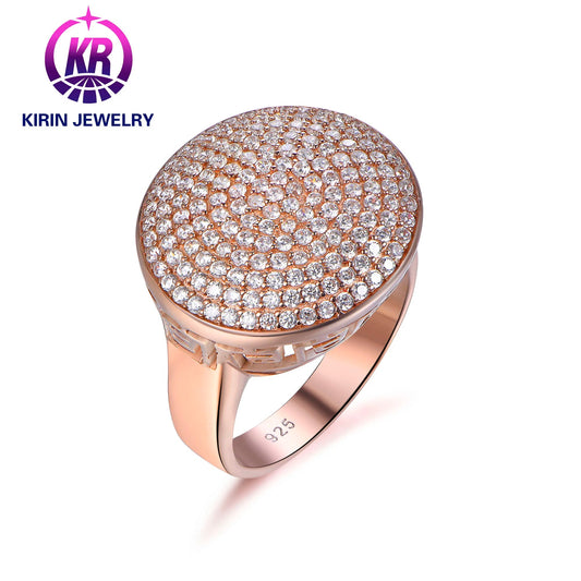 Wedding Engagement Ring Rose Gold 925 Sterling Silver Rings for Women 3A White Cubic Zirconia Personalised Kirin Jewelry