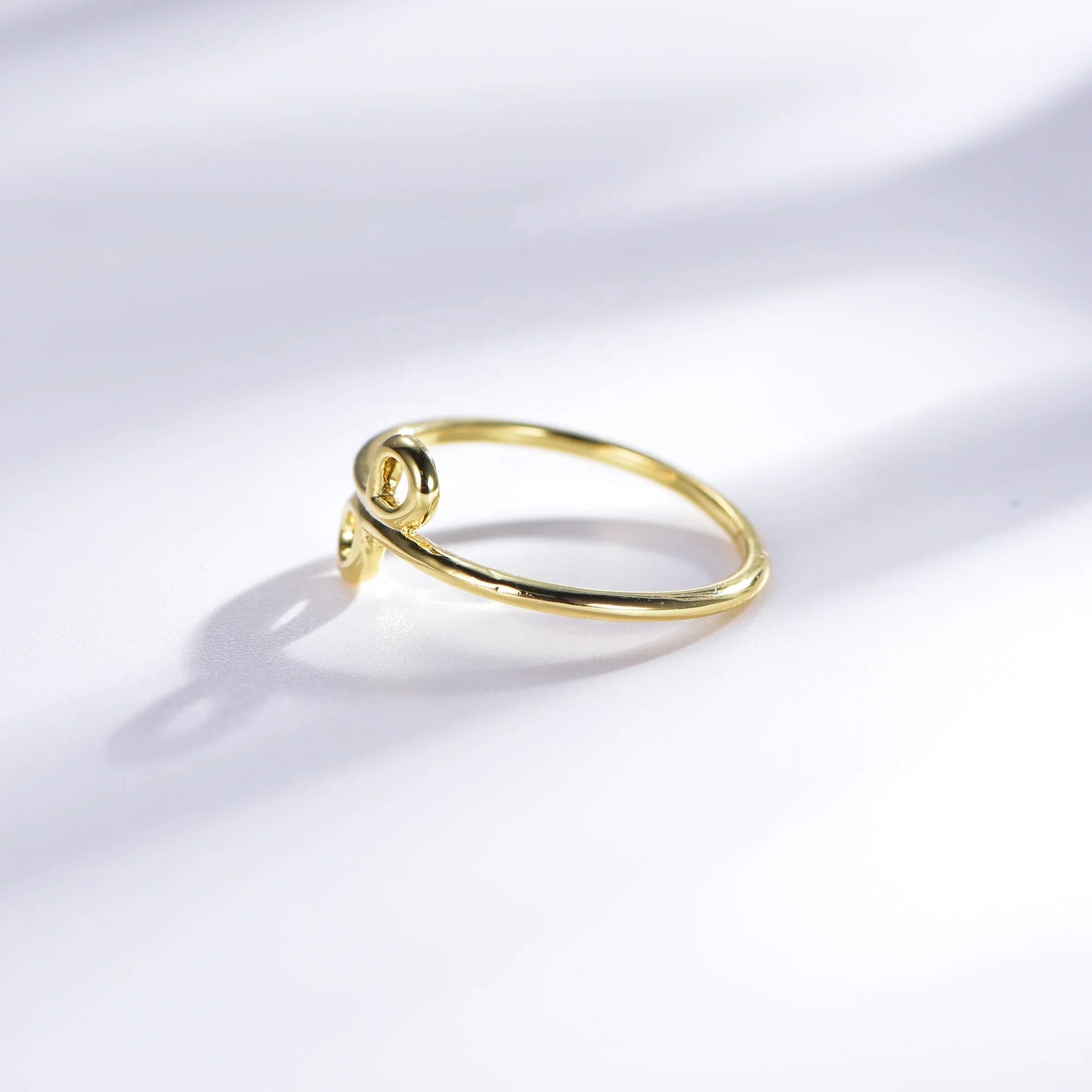 fine infinity shaped gold ring for women eternity bands