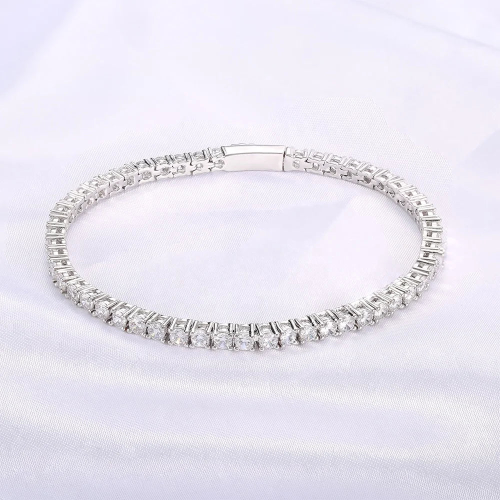 Wholesale Exquisite Full Diamond Fashion Personality 925 Sterling Silver Plated Zircon Bride Wedding bracelet For men and women Kirin Jewelry