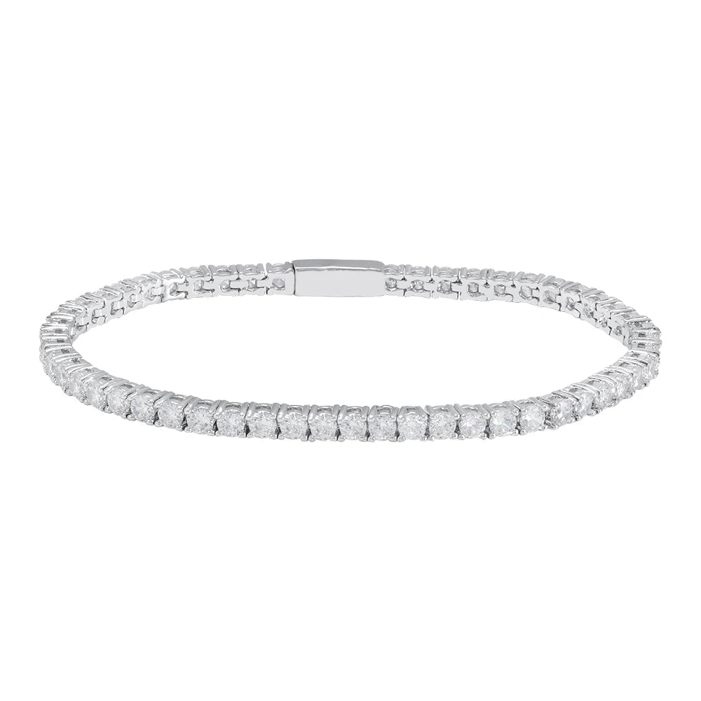 Wholesale Exquisite Full Diamond Fashion Personality 925 Sterling Silver Plated Zircon Bride Wedding bracelet For men and women Kirin Jewelry