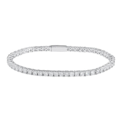 Wholesale Exquisite Full Diamond Fashion Personality 925 Sterling Silver Plated Zircon Bride Wedding bracelet For men and women Kirin Jewelry