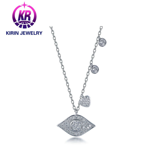 Wholesale Jewelry 925 Sterling Silver Fashion Crystal 3A White Cubic Zirconia Necklace PersonalityNecklace For Women Kirin Jewelry