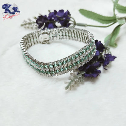 Wholesale jewelry 925 silver stainless steel jewelry bracelet women charm crystals bangle Kirin Jewelry