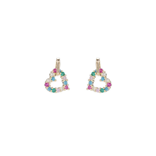 Wholesale natural gemstone zircon earring custom logo customized quartz jewelry color crystal stud earrings women Kirin Jewelry