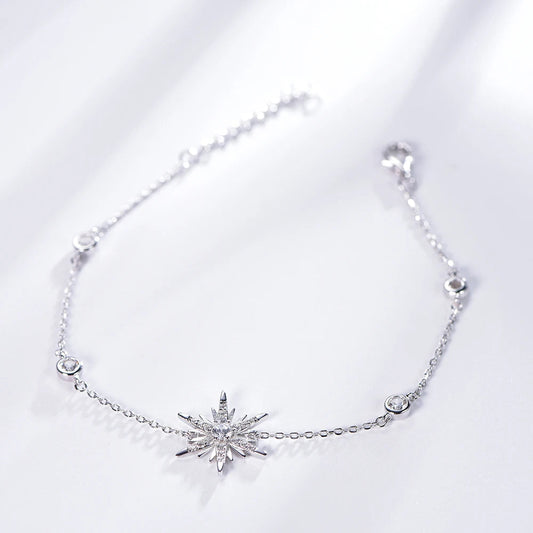 Zirconia Radiant Star Bracelet Multi Size Adjustable Jewelry Casual Dinner Bracelets Kirin Jewelry