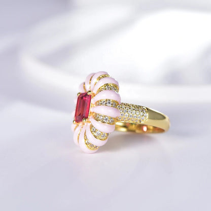 anelli anillos ruby emerald gold ring 2 gram gold plated ring price better radiation zircon ring Kirin Jewelry