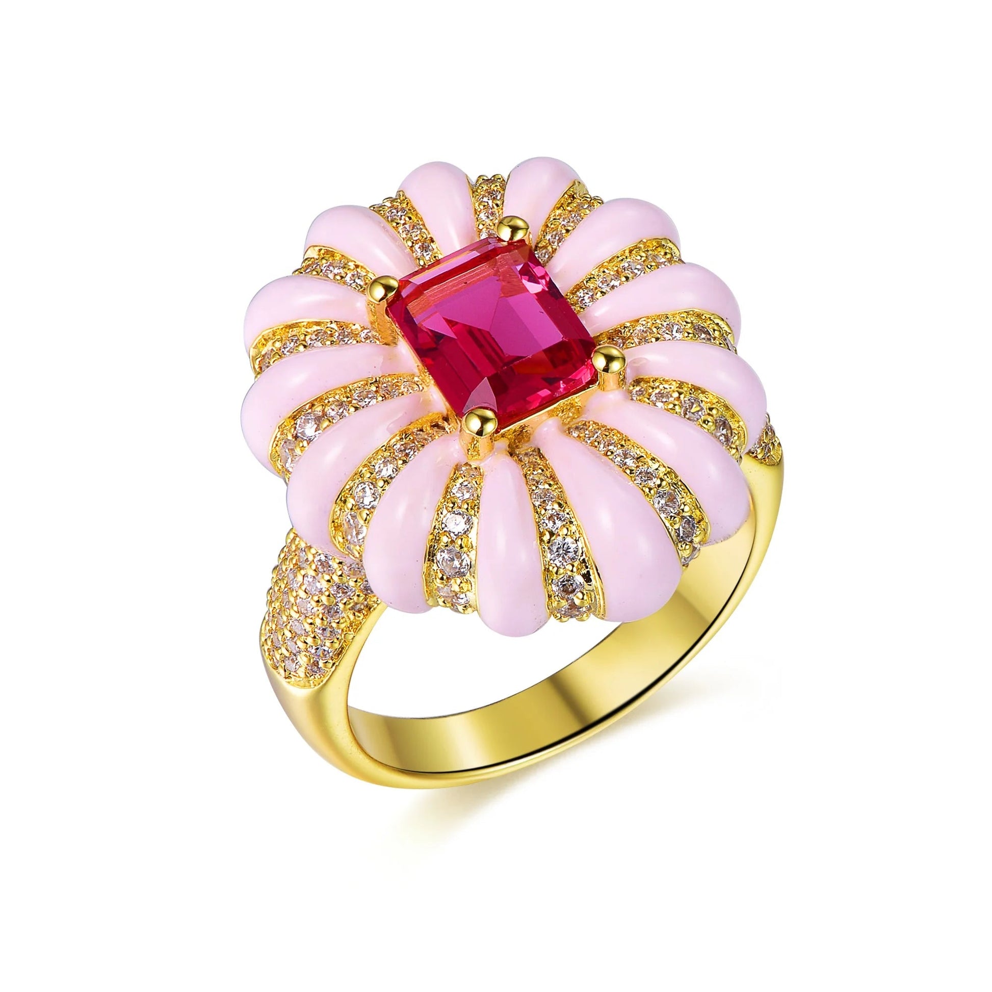 anelli anillos ruby emerald gold ring 2 gram gold plated ring price better radiation zircon ring Kirin Jewelry