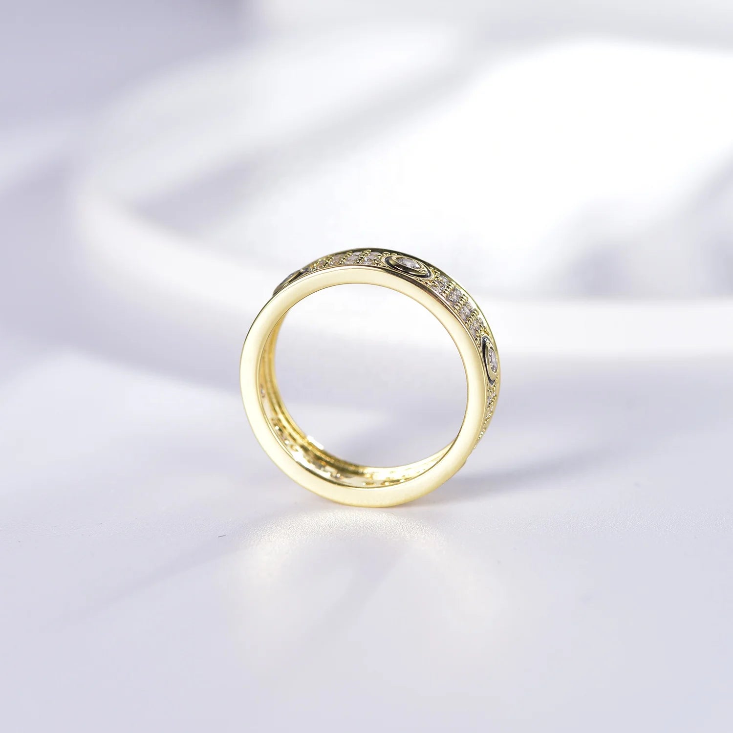 anillos de boda 3 gram gold rings design minimalist jewelry 18k gold plated rings for women latest gold plated ring gold wedding rings for women Kirin Jewelry