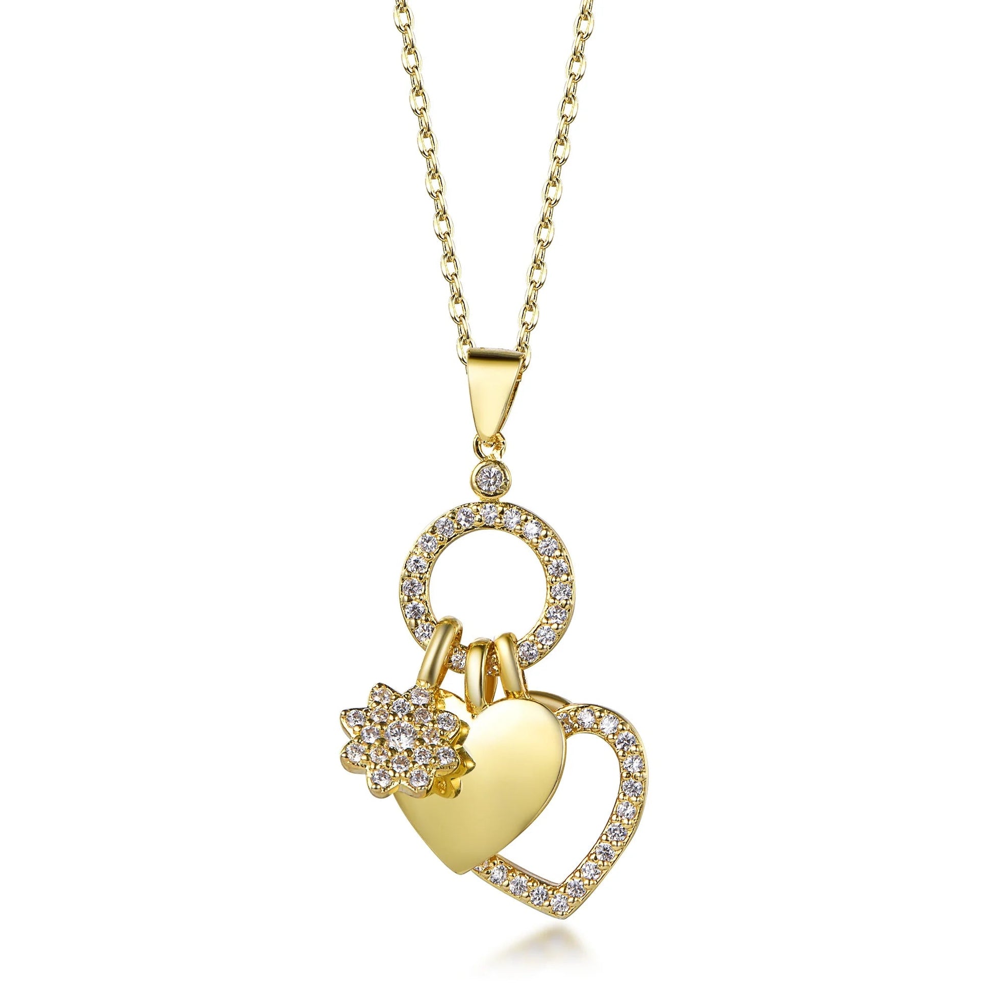 ciondolo collana 18k gold plated heart pendant necklace 18k gold plated necklace initial Women 18k gold necklace pendant Kirin Jewelry