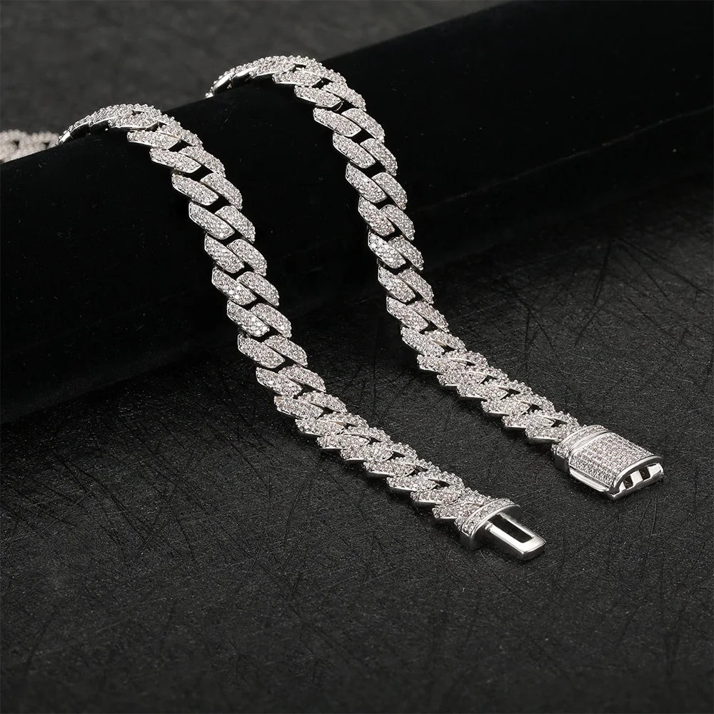 collana collar Wholesale Premium 14mm mens chain necklaces Colliers pour hommes custom necklaces men 18" diamond necklace men Kirin Jewelry