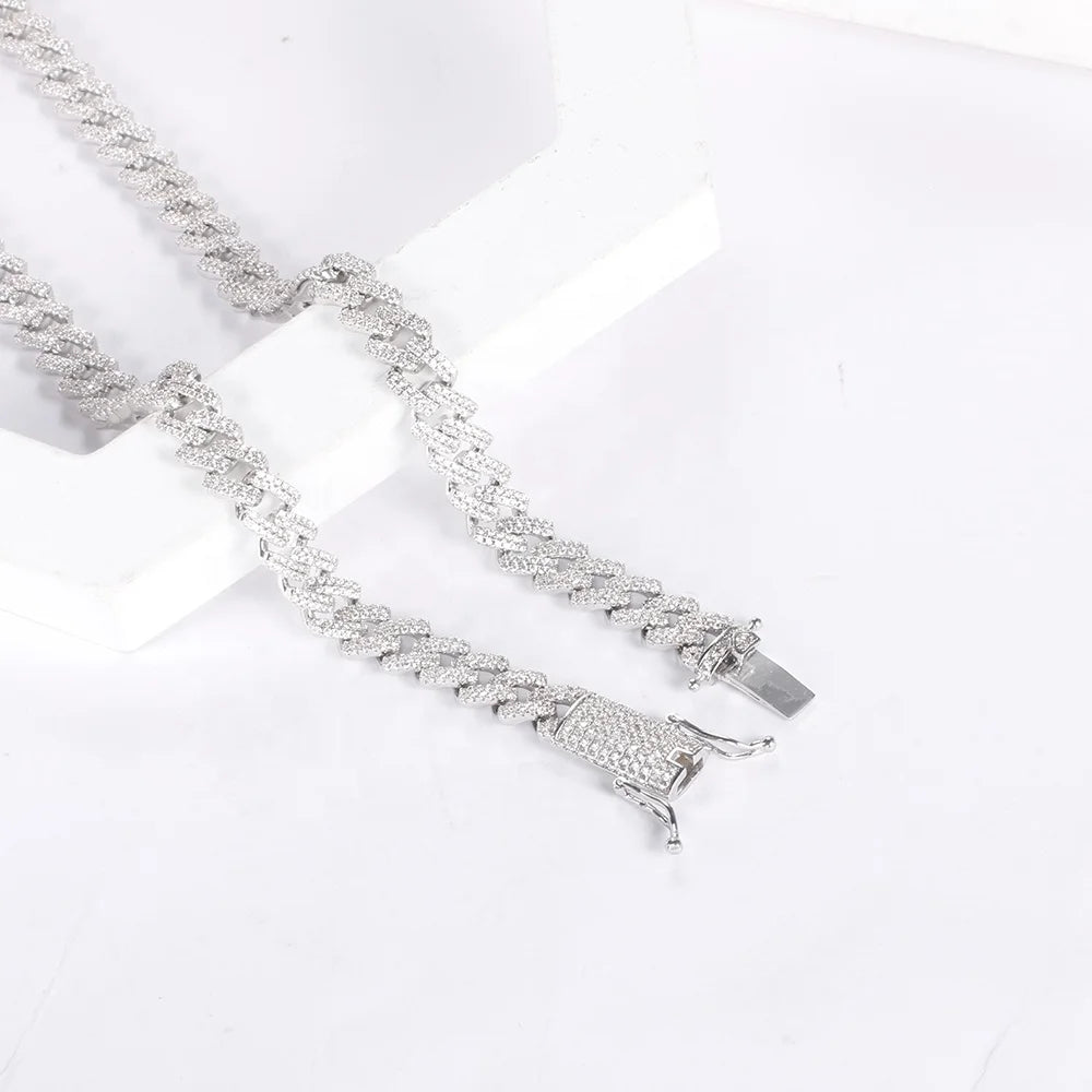 collana collar Wholesale Premium 14mm mens chain necklaces Colliers pour hommes custom necklaces men 18" diamond necklace men Kirin Jewelry