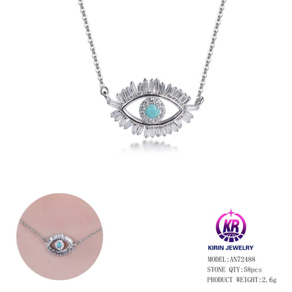 collana con ciondolo eye pendant necklace for Women eye necklace pendants Ladies collar colgante eye pendant necklace Kirin Jewelry