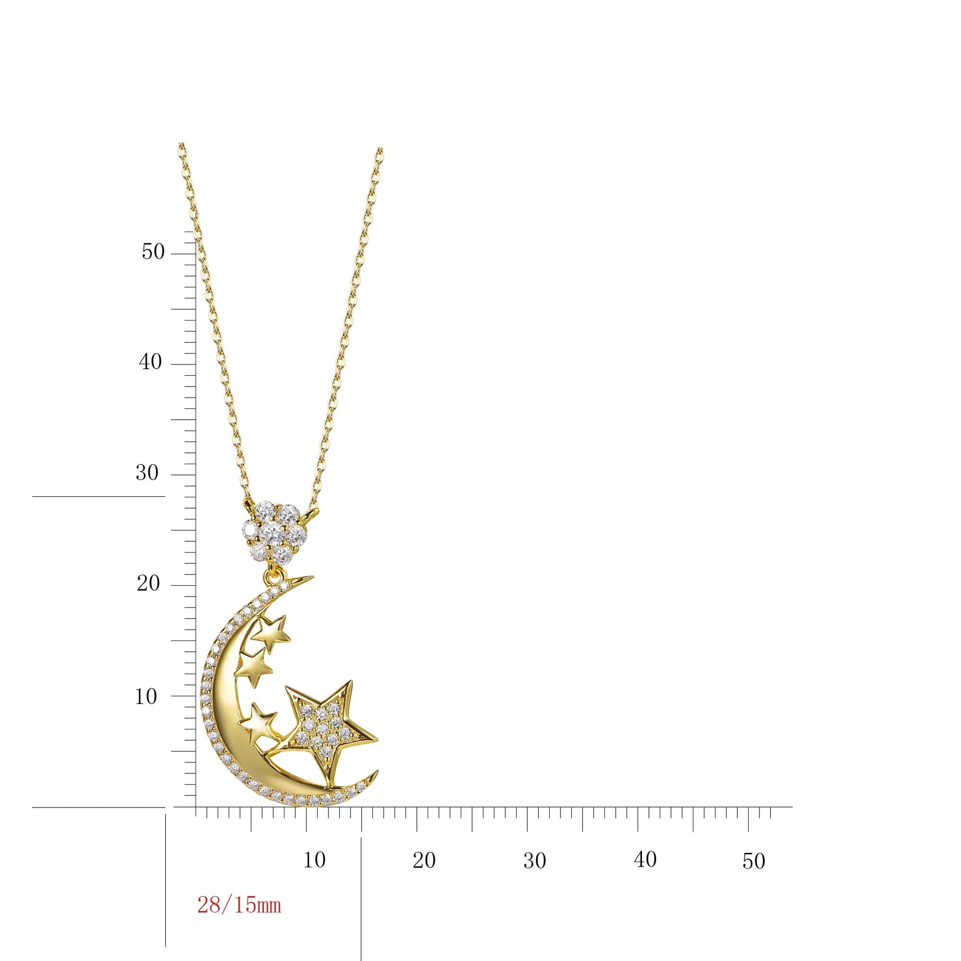 collar 18k vermeil gold star sign necklaces 18k gold moon and star necklace chain women moon star necklace Kirin Jewelry