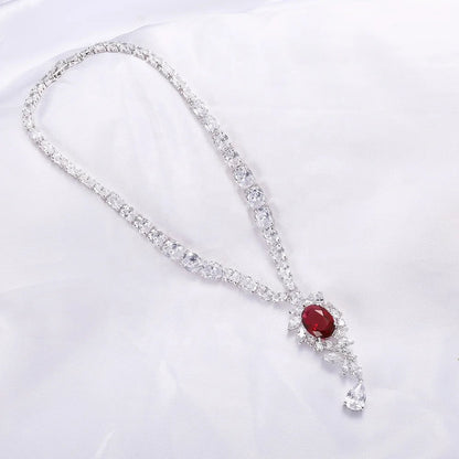 collar collana fashion necklace trendy drop zircon necklace sterling silver 925 jewelry bridal wedding diamond necklaces Kirin Jewelry