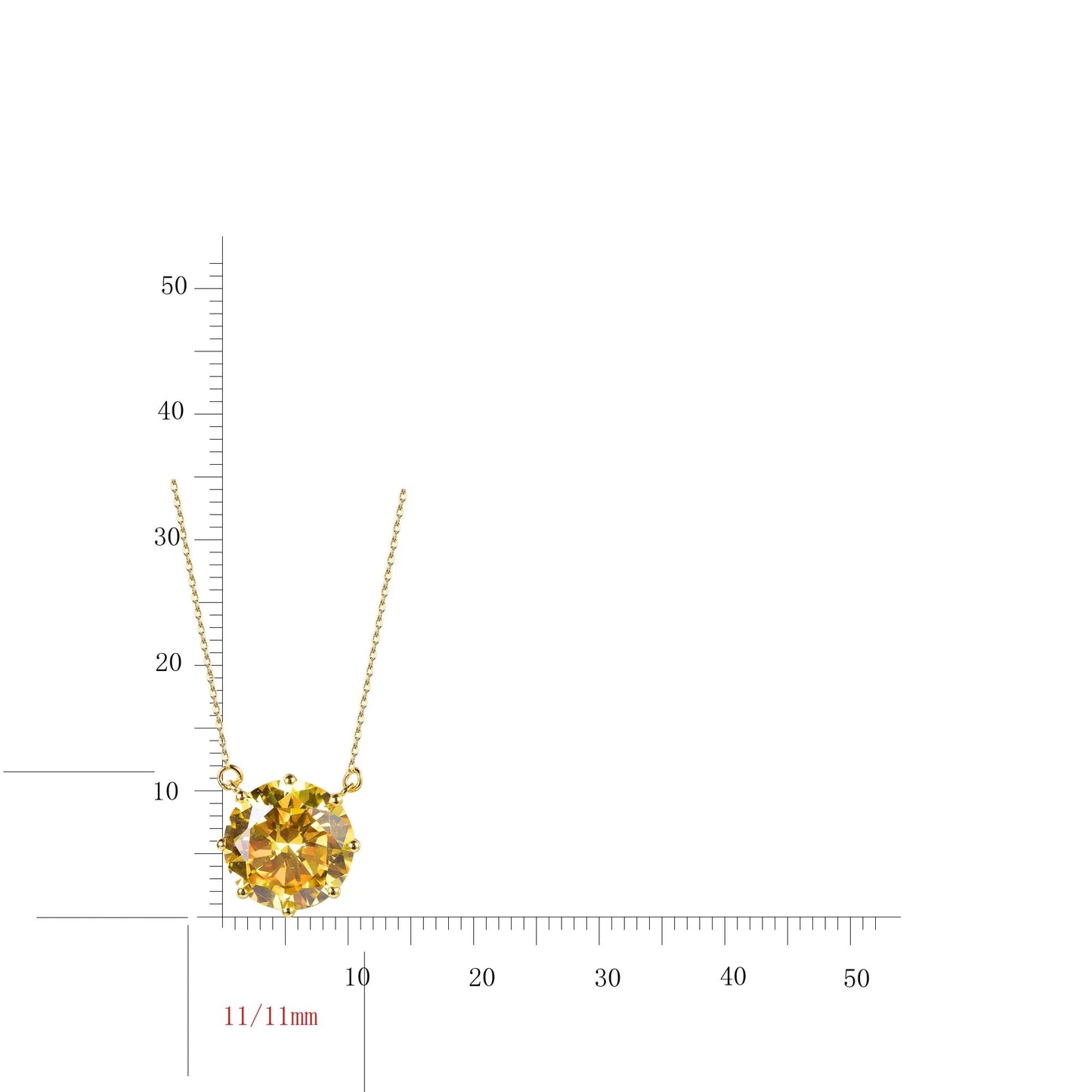 collar de oro canary yellow stone 18k gold Plating chain necklace AAA cz yellow diamond necklace 18k gold Plating necklace Kirin Jewelry