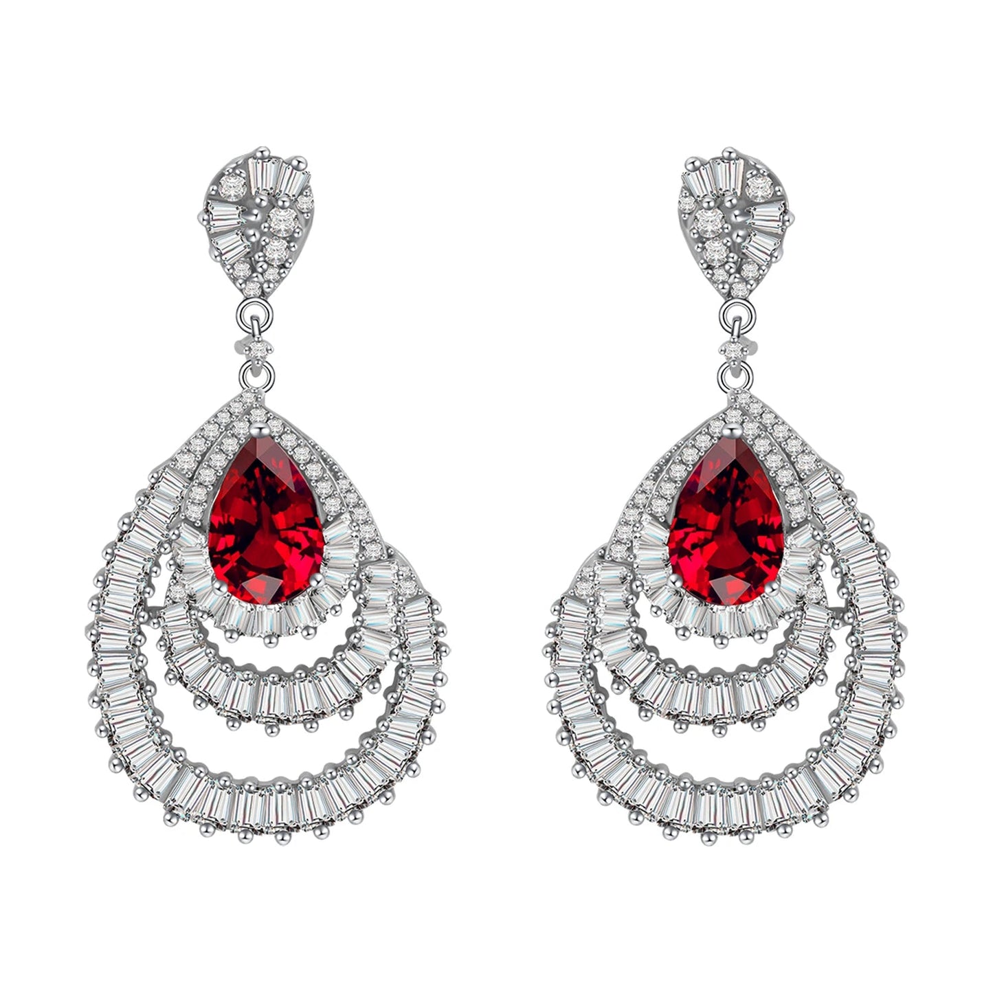 conjuntos de joyas AAA CZ red corundum fine jewellery sets for Women jewelry set bridesmaid jewelry sets Kirin Jewelry