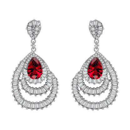 conjuntos de joyas AAA CZ red corundum fine jewellery sets for Women jewelry set bridesmaid jewelry sets Kirin Jewelry